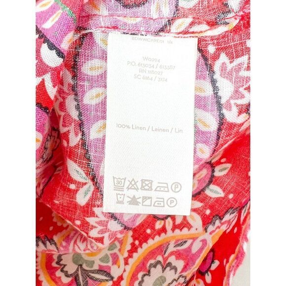 Boden Evangeline 100% Linen Paisley Dress Tunic Size 8P - Picture 7 of 8